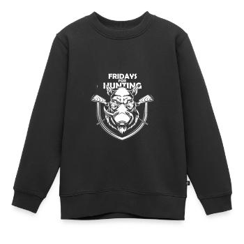 Fridays for Hunting - Kinder Premium Organic Sweatshirt - Schwarz - Vorne - AI Model Kid Female (0cm)