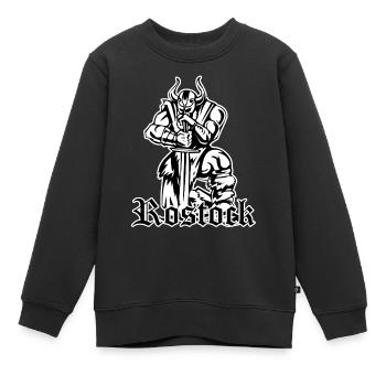 Rostock Rostock Vikings - Conception - Sweat Premium enfant bio - noir - Devant - AI Model Kid Female (0cm)