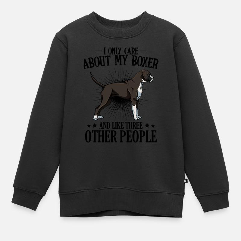 Boxer - Kinder Premium Organic Sweatshirt - Schwarz