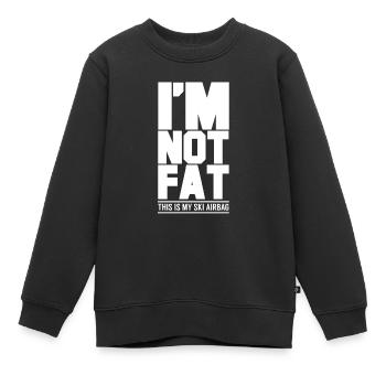 Ich bin nicht fett, das ist mein Ski Airbag - Kinder Premium Organic Sweatshirt - Schwarz - Vorne - AI Model Kid Female (0cm)