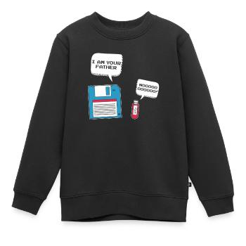 I Am Your Father Lustiger USB Floppy Disk Spruch - Kinder Premium Organic Sweatshirt - Schwarz - Vorne - AI Model Kid Female (0cm)
