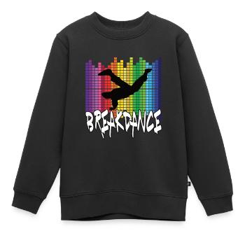 Breakdance - Sweat Premium enfant bio - noir - Devant - AI Model Kid Female (0cm)