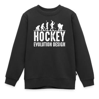 Eishockey - Kinder Premium Organic Sweatshirt - Schwarz - Vorne - AI Model Kid Female (0cm)