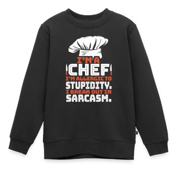 Chefkoch - Kinder Premium Organic Sweatshirt - Schwarz - Vorne - AI Model Kid Female (0cm)