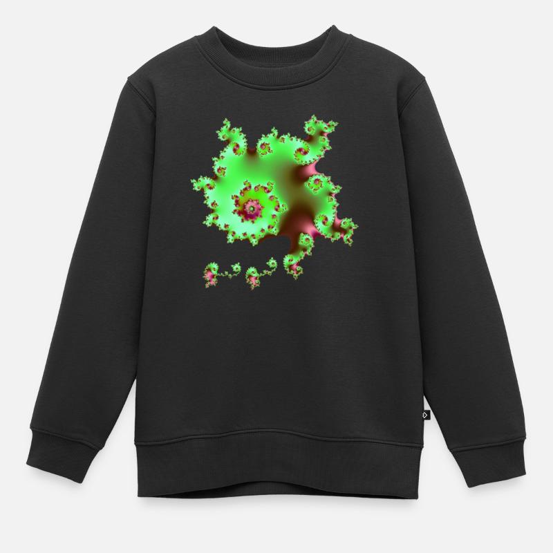Fractale - Sweat Premium enfant bio - noir