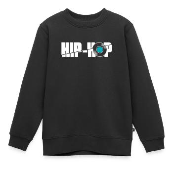 Hip Hop - Kinder Premium Organic Sweatshirt - Schwarz - Vorne - AI Model Kid Female (0cm)