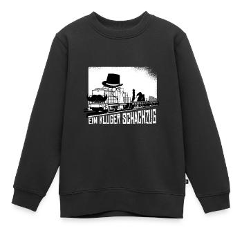 Schach - Cooler Spruch - Kinder Premium Organic Sweatshirt - Schwarz - Vorne - AI Model Kid Female (0cm)