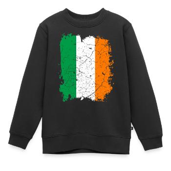 Drapeau irlandais - Sweat Premium enfant bio - noir - Devant - AI Model Kid Female (0cm)