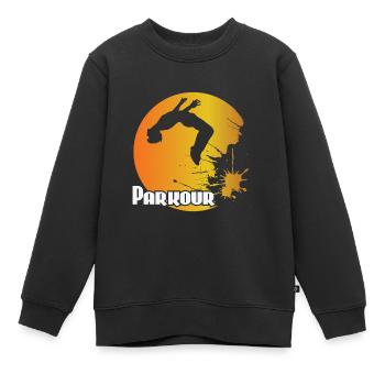 Parkour Backflip - Kinder Premium Organic Sweatshirt - Schwarz - Vorne - AI Model Kid Female (0cm)