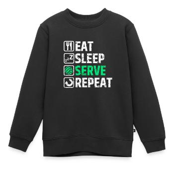 Volleyball - Kinder Premium Organic Sweatshirt - Schwarz - Vorne - AI Model Kid Female (0cm)