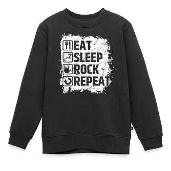 Rock Musik - Kinder Premium Organic Sweatshirt - Schwarz - Vorne - AI Model Kid Female (0cm)
