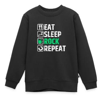 Rock Musik - Kinder Premium Organic Sweatshirt - Schwarz - Vorne - AI Model Kid Female (0cm)