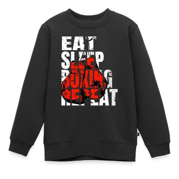 Boxe Boxe Combat Boxe Sparring Boxer Sport - Sweat Premium enfant bio - noir - Devant - AI Model Kid Female (0cm)