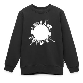 Musikinstrumente - Kinder Premium Organic Sweatshirt - Schwarz - Vorne - AI Model Kid Female (0cm)
