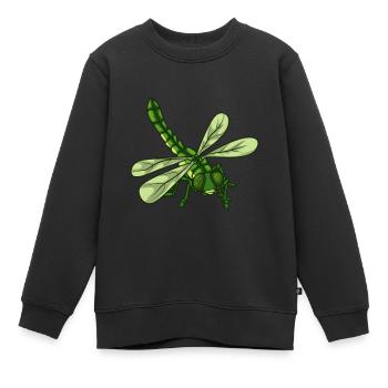 Libelle - Kinder Premium Organic Sweatshirt - Schwarz - Vorne - AI Model Kid Female (0cm)