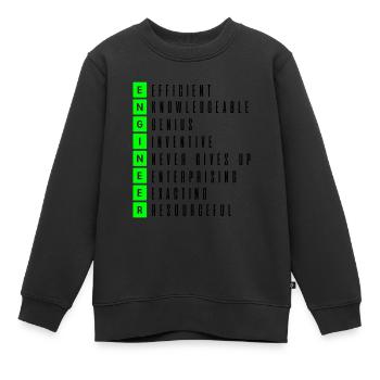 Ingenieur - Kinder Premium Organic Sweatshirt - Schwarz - Vorne - AI Model Kid Female (0cm)
