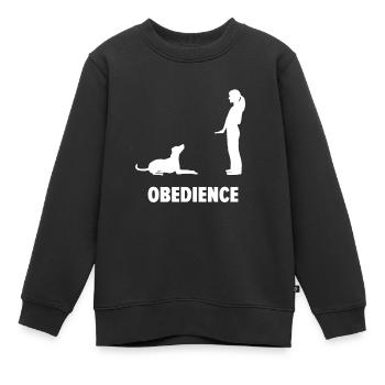 Obedience Hundesport Hundesportart - Kinder Premium Organic Sweatshirt - Schwarz - Vorne - AI Model Kid Female (0cm)