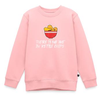 Croustilles chips chips - Sweat Premium enfant bio - rose - Devant - AI Model Kid Female (0cm)