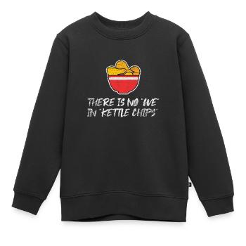 Croustilles chips chips - Sweat Premium enfant bio - noir - Devant - AI Model Kid Female (0cm)