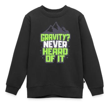 Kletterer Klettern Bouldern - Kinder Premium Organic Sweatshirt - Schwarz - Vorne - AI Model Kid Female (0cm)