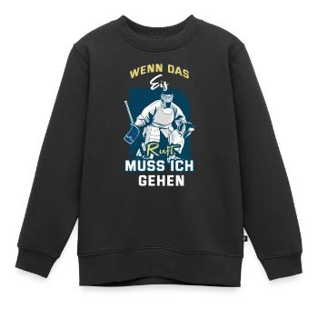 Ice hockey Eishockey Hockeytormann Eishockeyteam - Kinder Premium Organic Sweatshirt - Schwarz - Vorne - AI Model Kid Female (0cm)