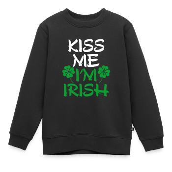 Irlande - Sweat Premium enfant bio - noir - Devant - AI Model Kid Female (0cm)