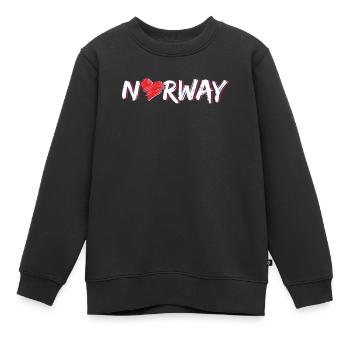 Norwegen - Kinder Premium Organic Sweatshirt - Schwarz - Vorne - AI Model Kid Female (0cm)
