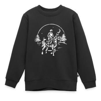 Distanzreiten Araber Pferdesport - Kinder Premium Organic Sweatshirt - Schwarz - Vorne - AI Model Kid Female (0cm)