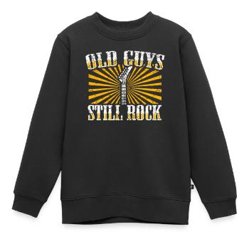 Cadeau de guitare rock légende rock and roll - Sweat Premium enfant bio - noir - Devant - AI Model Kid Female (0cm)