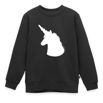 Licorne licorne - Sweat Premium enfant bio - noir - Devant - AI Model Kid Female (0cm)