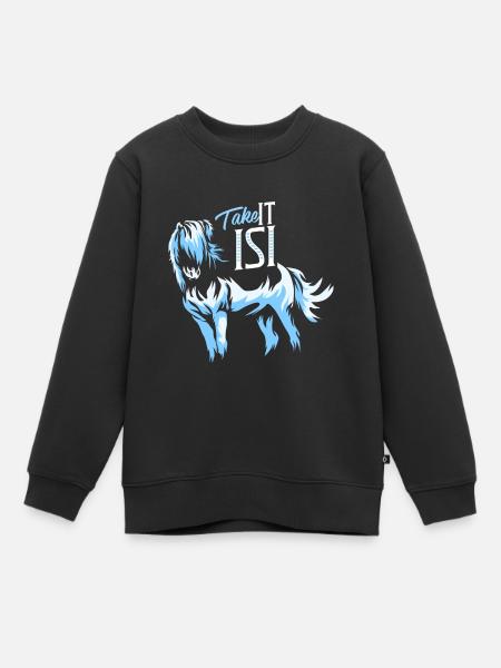 Islandpferd - Kinder Premium Organic Sweatshirt - Schwarz