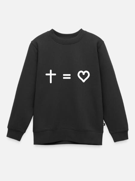 Bibel Inspiration Christen Christus - Premium børne sweatshirt økologisk - sort