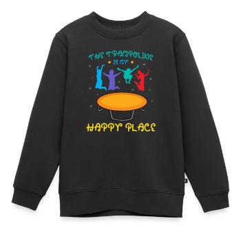 Trampolin Springen Liebe - Kinder Premium Organic Sweatshirt - Schwarz - Vorne - AI Model Kid Female (0cm)
