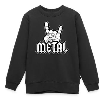 Metal Metalhead Pommesgabel Festival Konzert Band - Kinder Premium Organic Sweatshirt - Schwarz - Vorne - AI Model Kid Female (0cm)