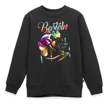 Basteln - Kinder Premium Organic Sweatshirt - Schwarz - Vorne - AI Model Kid Female (0cm)