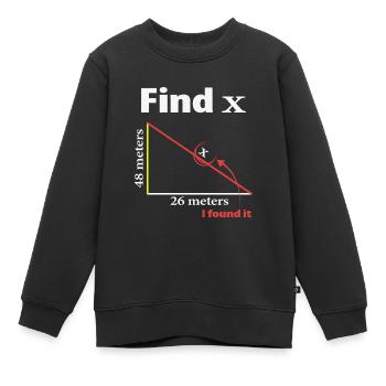 Pythagoras Triangle Mathematiker oder Mathe-Lehrer - Kinder Premium Organic Sweatshirt - Schwarz - Vorne - AI Model Kid Female (0cm)