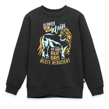 Islandpferd - Kinder Premium Organic Sweatshirt - Schwarz - Vorne - AI Model Kid Female (0cm)