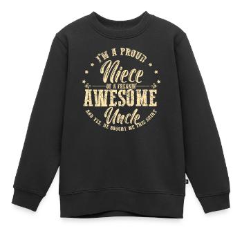Funny gift for niece - Kids Premium Organic Sweatshirt - black - Front - AI Model Kid Female (0cm)