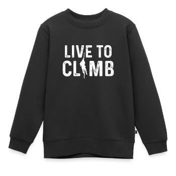 En direct à Climb Escalade Escalade Sports de montagne Boulder - Sweat Premium enfant bio - noir - Devant - AI Model Kid Female (0cm)