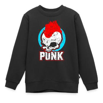 Punk rock musique punk rocker punks punk cadeau - Sweat Premium enfant bio - noir - Devant - AI Model Kid Female (0cm)