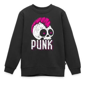 Punk rock musique punk rocker punks punk cadeau - Sweat Premium enfant bio - noir - Devant - AI Model Kid Female (0cm)