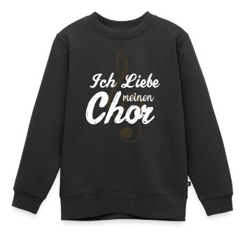 Ich liebe meinen Chor - Kinder Premium Organic Sweatshirt - Schwarz - Vorne - AI Model Kid Female (0cm)