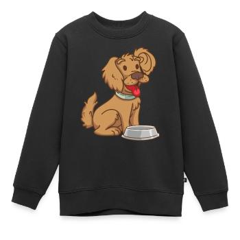 Chien enfants bébé animaux animaux animaux chiens - Sweat Premium enfant bio - noir - Devant - AI Model Kid Female (0cm)