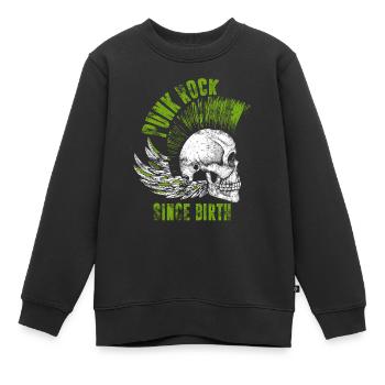 Punk rock punk punker musique rétro punks - Sweat Premium enfant bio - noir - Devant - AI Model Kid Female (0cm)