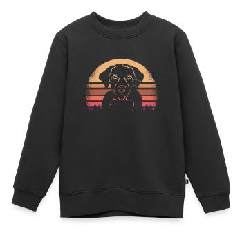 Labrador - Kinder Premium Organic Sweatshirt - Schwarz - Vorne - AI Model Kid Female (0cm)