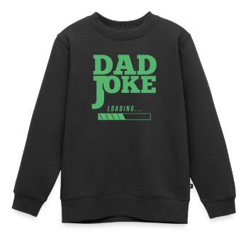 Papa Blague Drôle Papa Blague Père Blagues - Sweat Premium enfant bio - noir - Devant - AI Model Kid Female (0cm)
