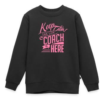 Formateur Coach de vie Coaching de vie - Sweat Premium enfant bio - noir - Devant - AI Model Kid Female (0cm)