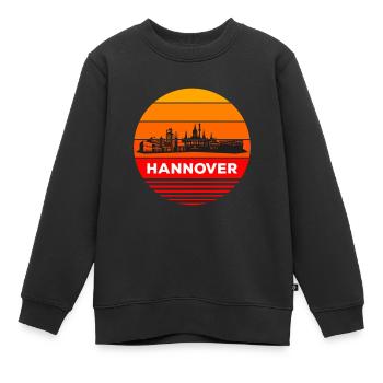 Hanovre - Sweat Premium enfant bio - noir - Devant - AI Model Kid Female (0cm)