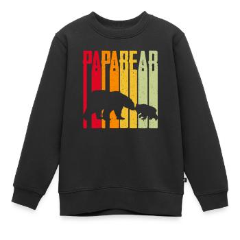 Papa Bear - Kinder Premium Organic Sweatshirt - Schwarz - Vorne - AI Model Kid Female (0cm)