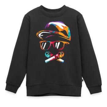 Hip hop - Sweat Premium enfant bio - noir - Devant - AI Model Kid Female (0cm)